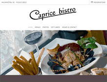Tablet Screenshot of capricebistro.com